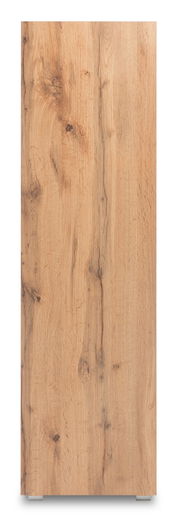 Frontale Ansicht eines Holzbretts mit natürlicher Maserung, verwendet für ein Regal.