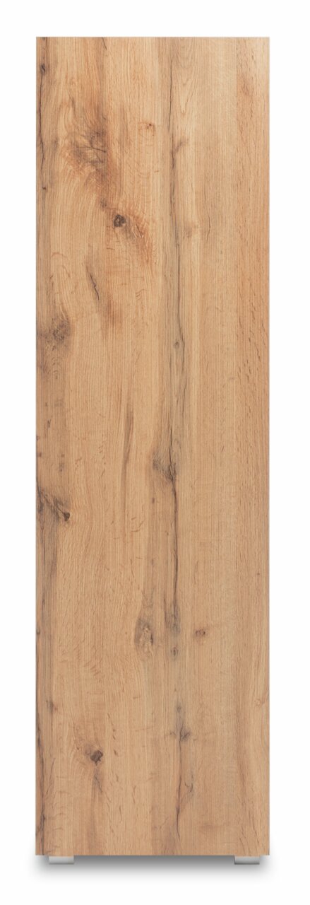Frontale Ansicht eines Holzbretts mit natürlicher Maserung, verwendet für ein Regal.