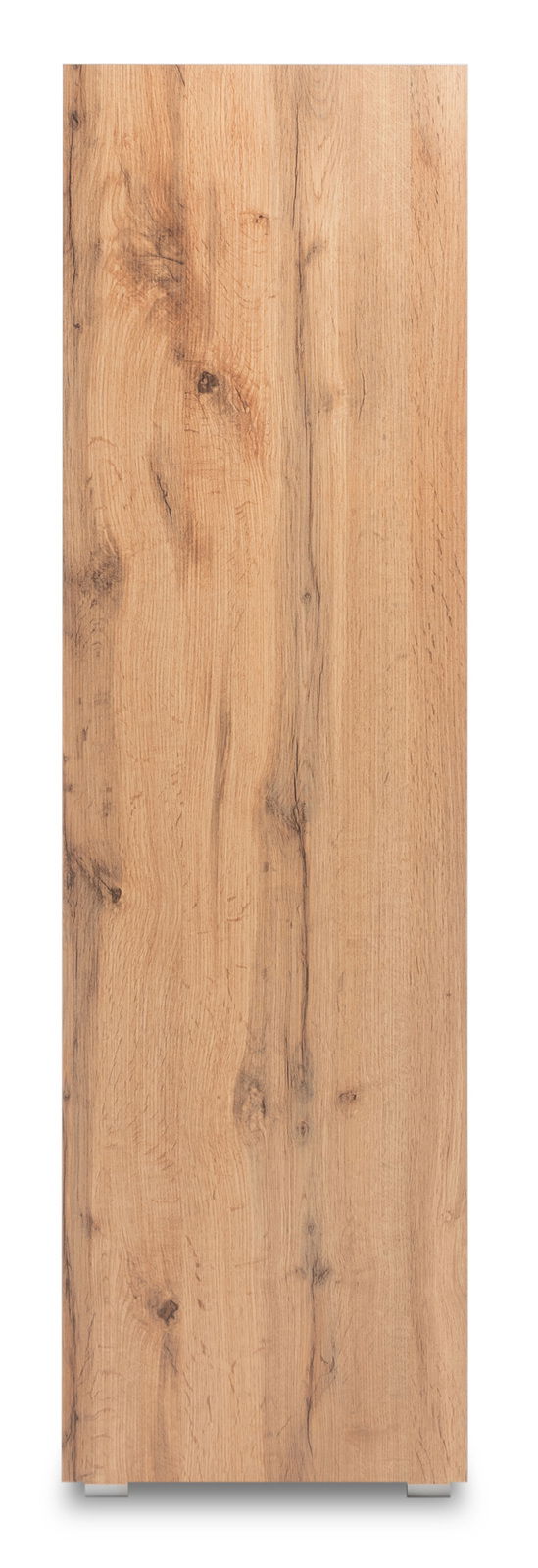 Frontale Ansicht eines Holzbretts mit natürlicher Maserung, verwendet für ein Regal.