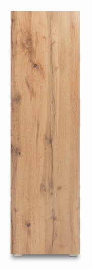 Frontale Ansicht eines Holzbretts mit natürlicher Maserung, verwendet für ein Regal.