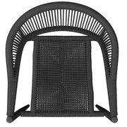 Stapelsessel aus schwarzem Geflecht, Ansicht von oben