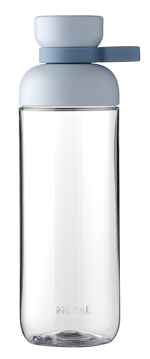 Mepal Trinkflasche Nordic Blue VITA Trinkflasche Nordic Blue mit hellblauem Deckel, seitliche Ansicht