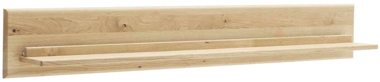 Wandplank van licht hout in zijaanzicht