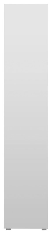 Weißes, hohes Regal in Frontalansicht