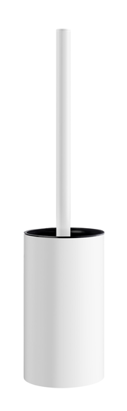 WC-Bürste aus Stahl in Weiß, frontal abgebildet