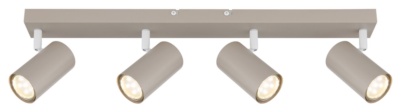 Globo Lighting Strahler ROBBY Vierflammiger Deckenstrahler in moderner, minimalistischer Ausführung, seitliche Perspektive