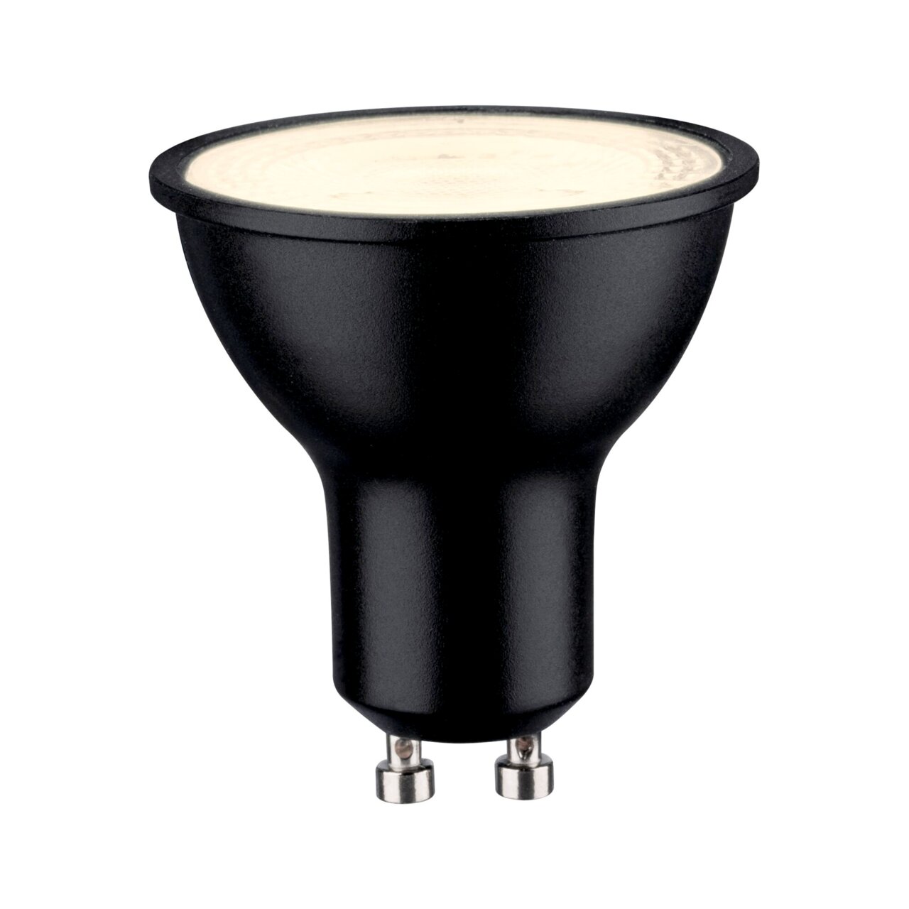 PAULMANN LED-Leuchtmittel URail Schwarzes LED Leuchtmittel mit GU10-Sockel, seitliche Perspektive