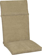 Hochlehnerauflage in beige aus seitlicher Perspektive