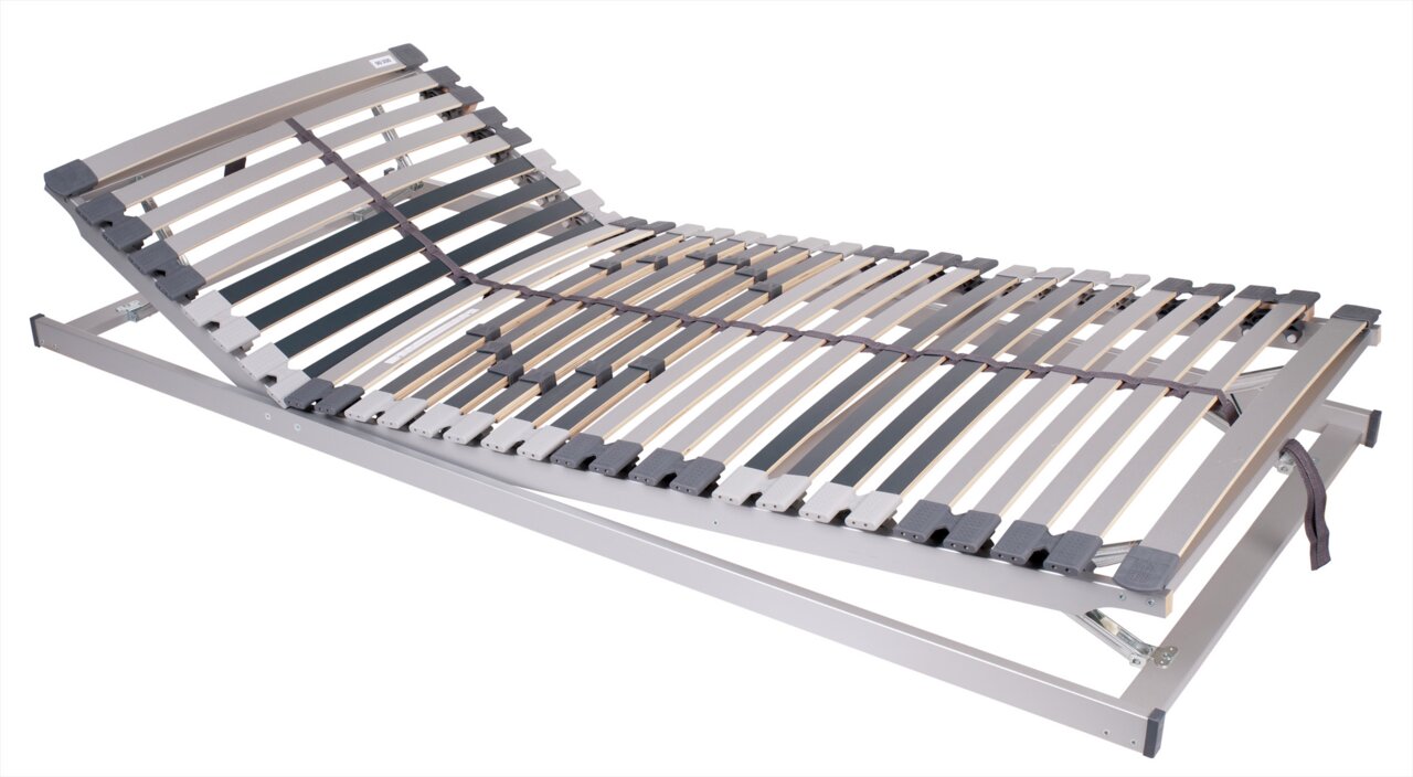 Verstellbarer Lattenrost 90 x 200 cm in seitlicher Perspektive