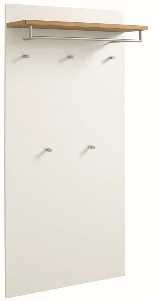 XL-Paneel mit Holzablage und Kleiderstange, seitliche Perspektive