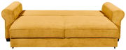 Gelbes Funktionssofa mit Armlehnen, Vorderansicht