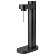 Schwarzer Wassersprudler in seitlicher Perspektive