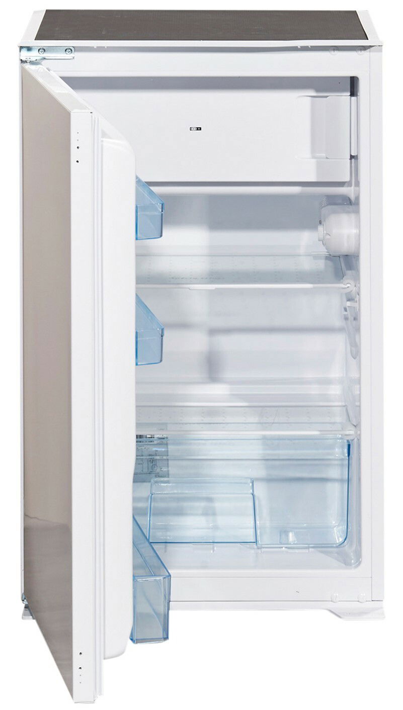 Offener Kühlschrank mit Gefrierfach, Ansicht von vorne