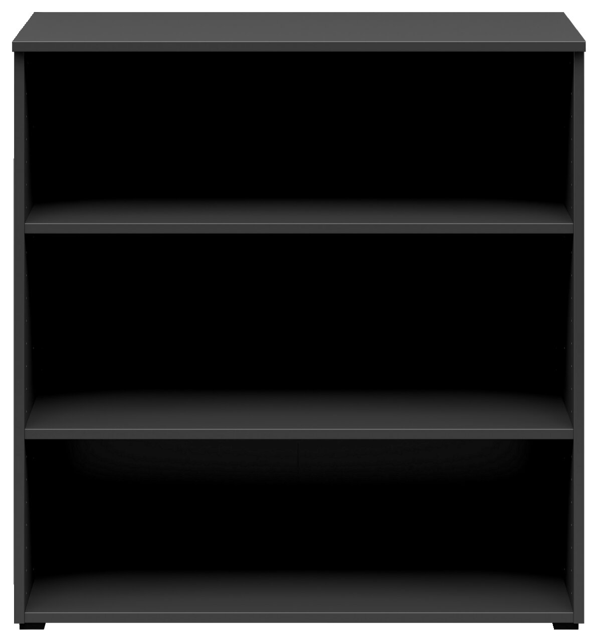 Carryhome Regal MULTISTAURAUM Schwarzes Regal mit drei Einlegeböden, frontale Ansicht