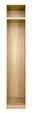 Hom´in Kleiderschrank Korpus UNIT Holzfarbener Kleiderschrank Korpus mit zwei Fächern, frontale Ansicht
