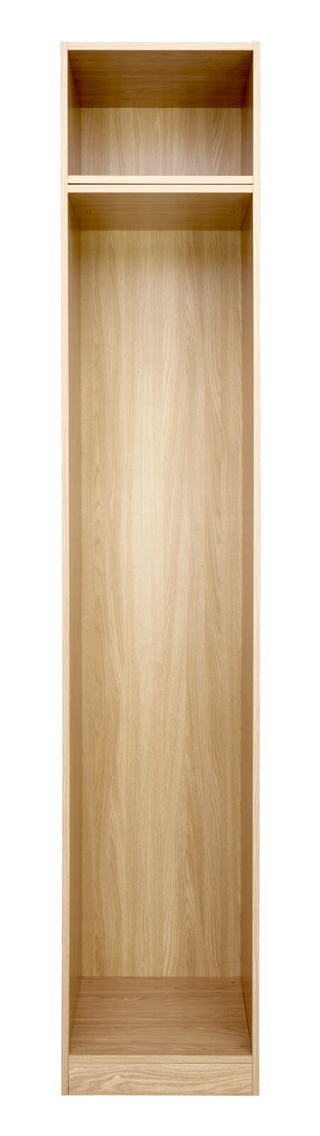 Hom´in Kleiderschrank Korpus UNIT Holzfarbener Kleiderschrank Korpus mit zwei Fächern, frontale Ansicht