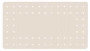 Beige Wanneneinlage Mirasol mit rutschfester Oberfläche und Lochmuster, Draufsicht