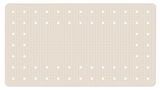 Beige Wanneneinlage Mirasol mit rutschfester Oberfläche und Lochmuster, Draufsicht