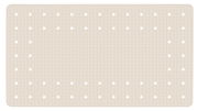 Beige Wanneneinlage Mirasol mit rutschfester Oberfläche und Lochmuster, Draufsicht