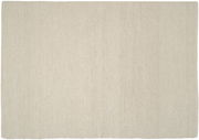 Handgewebter Teppich in Beige, Draufsicht