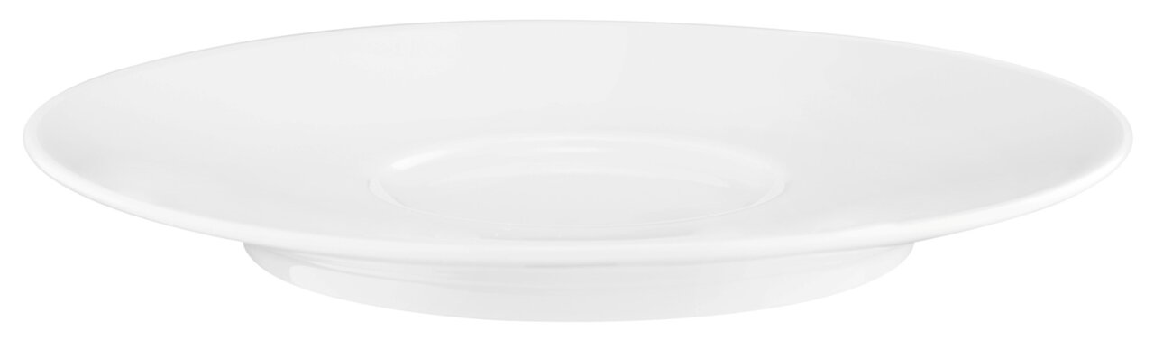 Weiße Kombi-Untertasse Life 16,5 cm, seitliche Perspektive