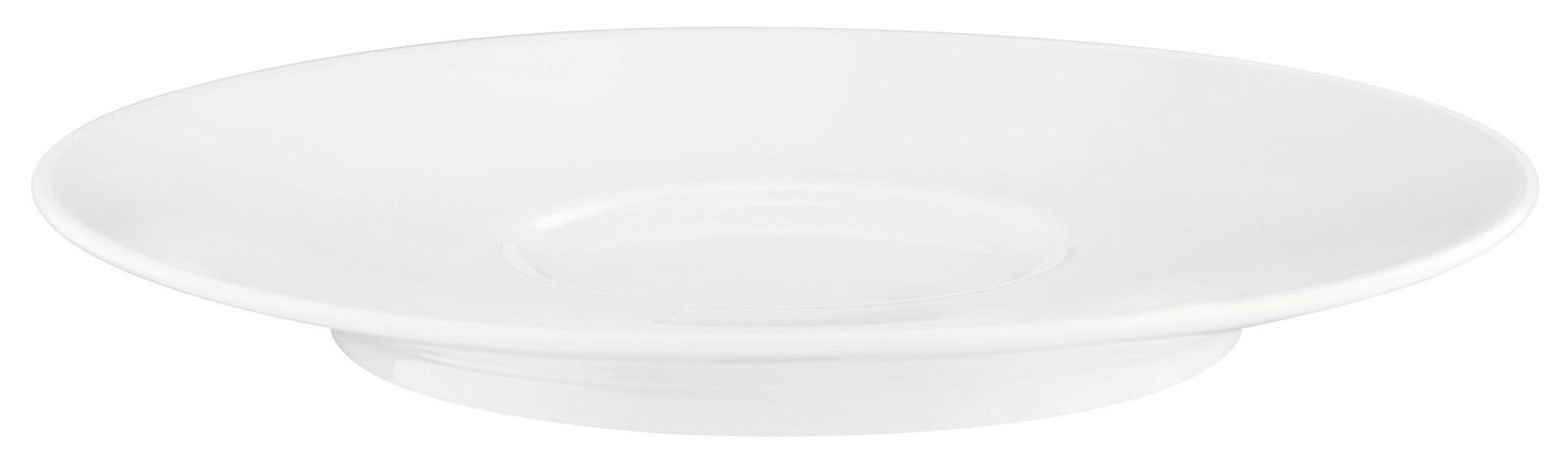 Weiße Kombi-Untertasse Life 16,5 cm, seitliche Perspektive