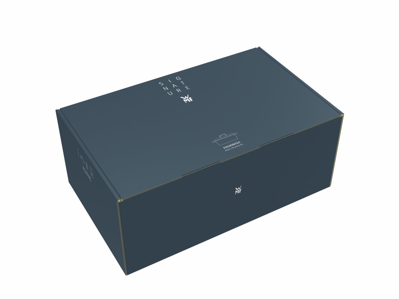 Verpackung des ovalen Bräters FT Platinum 36,5 cm von schräg oben