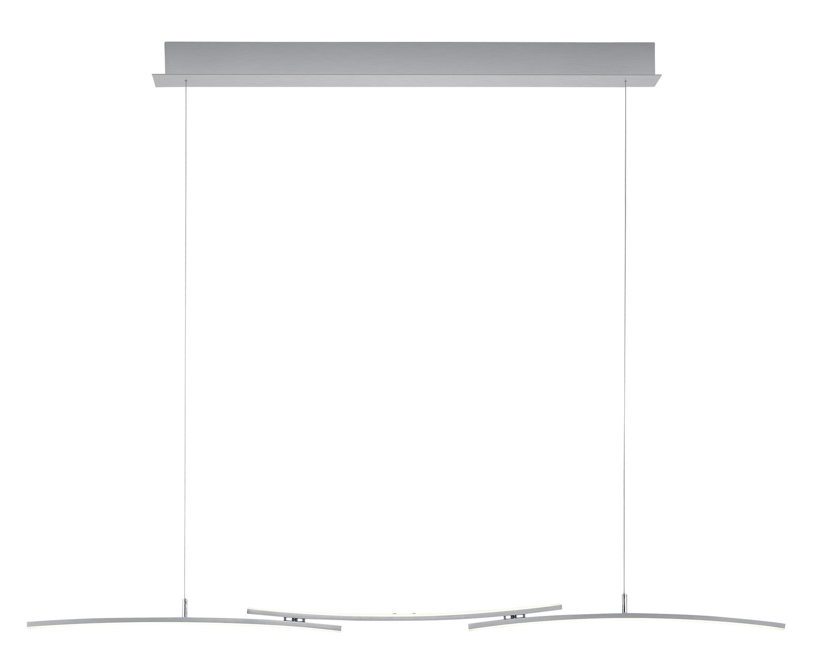 Moderne LED-Pendelleuchte in minimalistischem Design, seitliche Perspektive