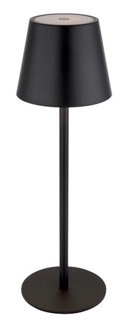 Schwarze Akku-Tischleuchte VANNIE 3 in 1 von Globo Lighting, seitliche Ansicht