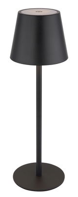 Schwarze Akku-Tischleuchte VANNIE 3 in 1 von Globo Lighting, seitliche Ansicht