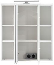 Spiegelschrank mit drei Türen und sechs Fächern, Frontansicht