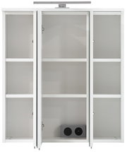 Spiegelschrank mit drei Türen und sechs Fächern, Frontansicht