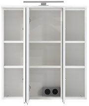 Spiegelschrank mit drei Türen und sechs Fächern, Frontansicht