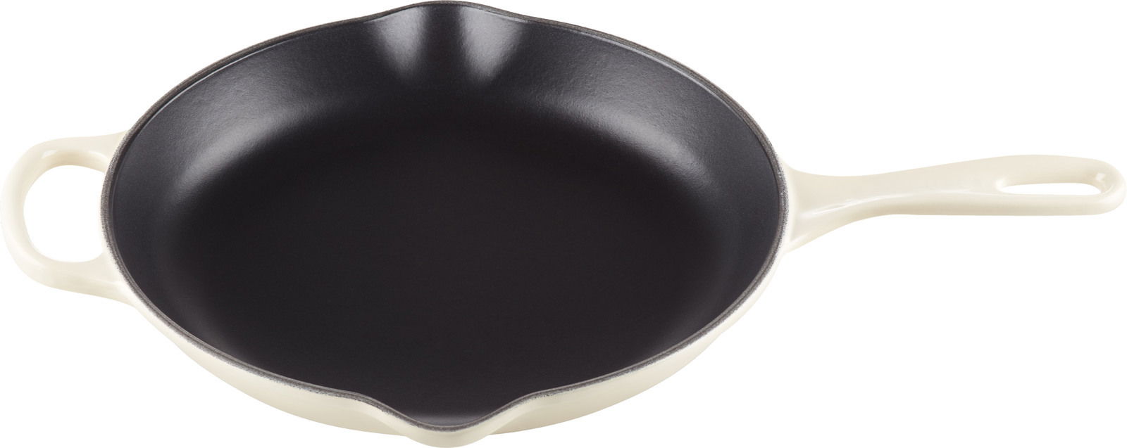 LE CREUSET Brat- und Servierpfanne 26cm Brat- und Servierpfanne 26cm aus Gusseisen in Cremefarbe, Draufsicht