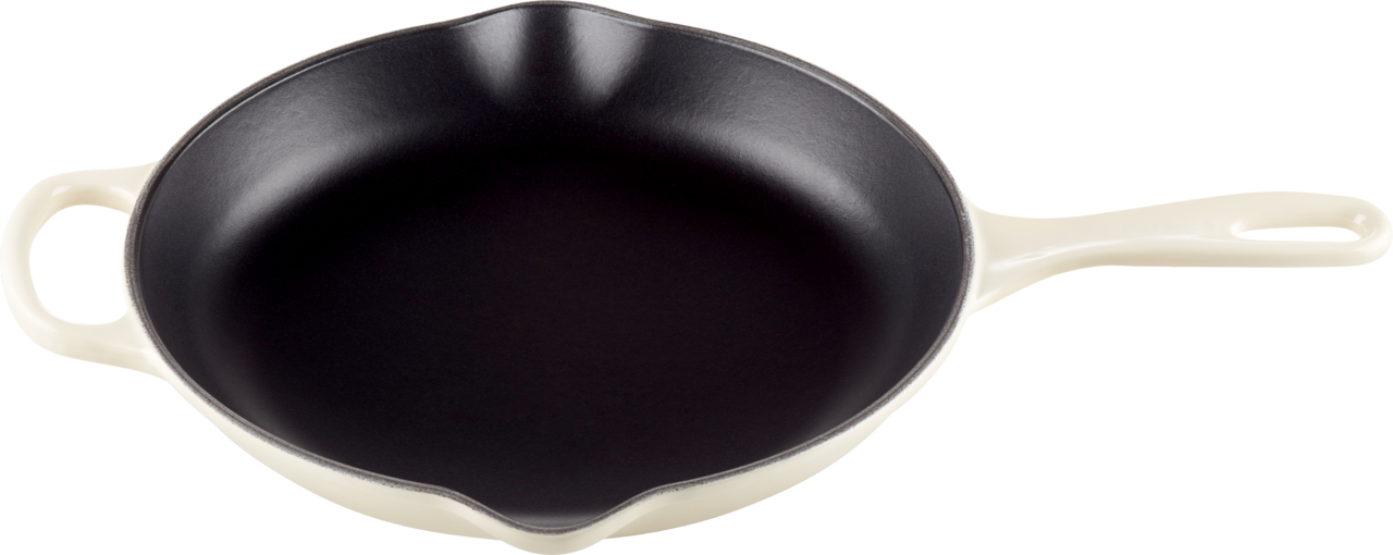 LE CREUSET Brat- und Servierpfanne 26cm Brat- und Servierpfanne 26cm aus Gusseisen in Cremefarbe, Draufsicht