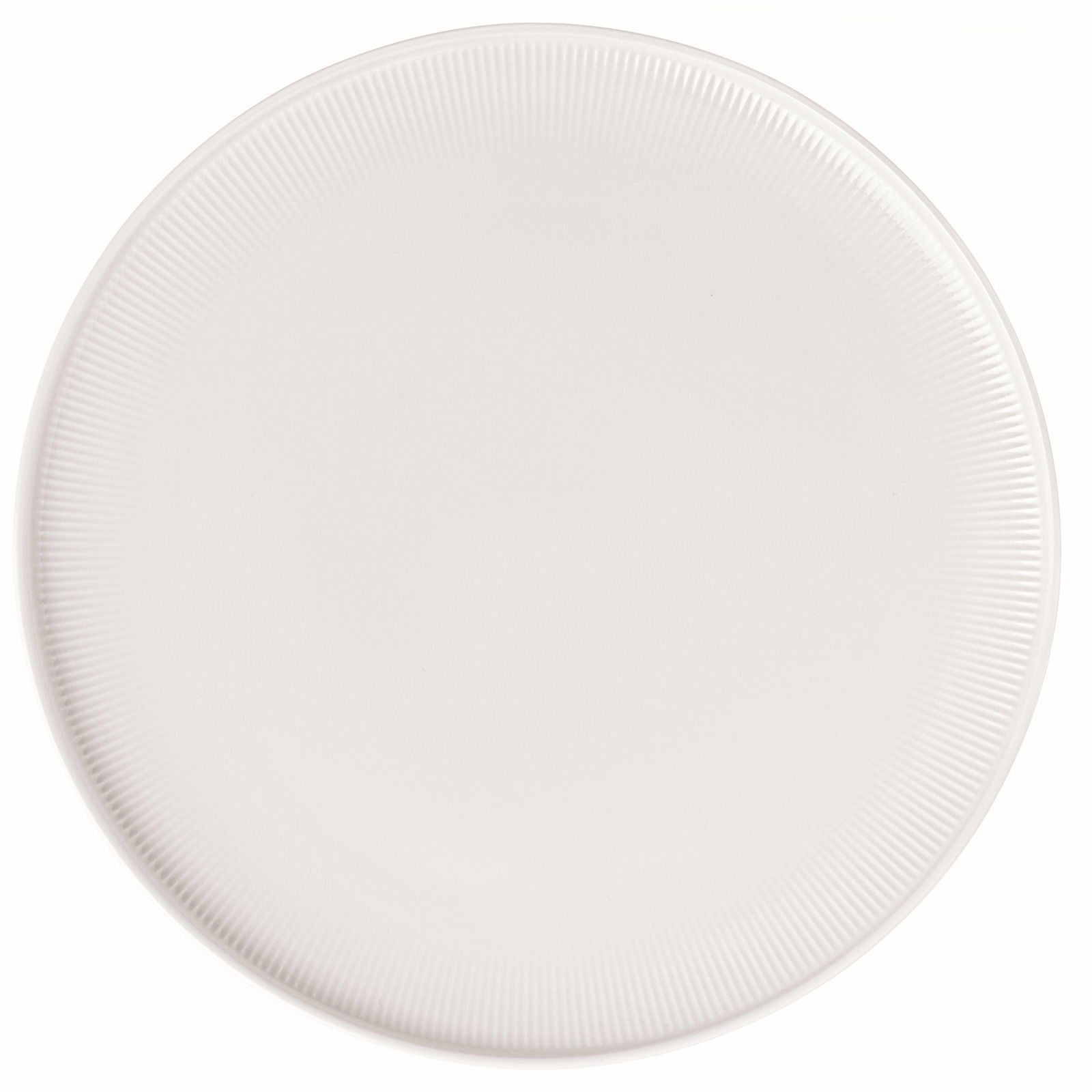 Villeroy & Boch Gourmetteller AFINA Gourmetteller Afina 32,1cm in Draufsicht, schlichtes Design mit feiner Rillenstruktur am Rand.