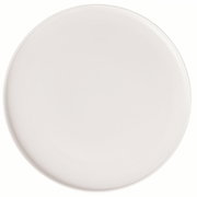 Gourmetteller Afina 32,1cm in Draufsicht, schlichtes Design mit feiner Rillenstruktur am Rand.