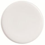 Gourmetteller Afina 32,1cm in Draufsicht, schlichtes Design mit feiner Rillenstruktur am Rand.
