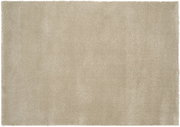 Beige Uni-Teppich in Draufsicht