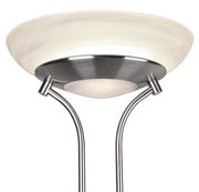 LED-Fluter ORSON, 27W+4,5W, Ansicht von unten mit modernem Design und gebürstetem Metall.