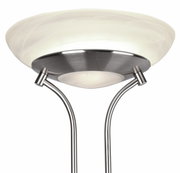 LED-schijnwerper ORSON, 27 W + 4,5 W, onderaanzicht met een modern ontwerp en geborsteld metaal.