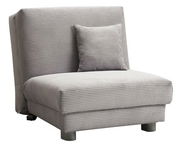 Grauer Funktionssessel mit Kissen, Vorderansicht