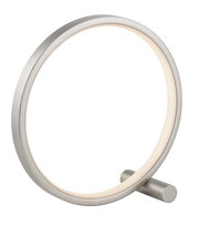 Moderne Tischleuchte MINI RITUS in Ringform aus Metall, seitliche Perspektive