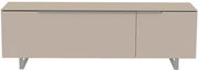 Modernes TV-Lowboard in Beige mit zwei Türen, frontale Ansicht