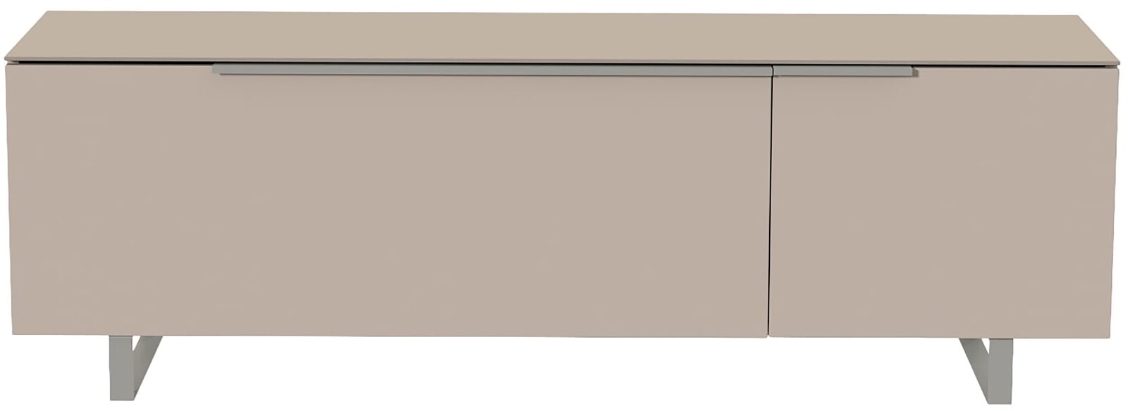 Moderano TV-Lowboard BORMIO Modernes TV-Lowboard in Beige mit zwei Türen, frontale Ansicht