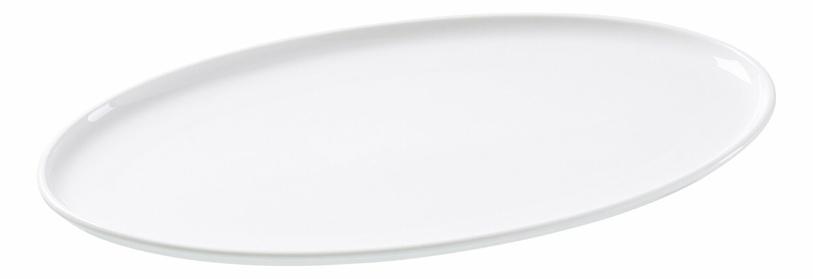 Ritzenhoff & Breker Servierplatte oval SKAGEN Weiße ovale Platte Skagen 30x17,5cm, seitliche Perspektive