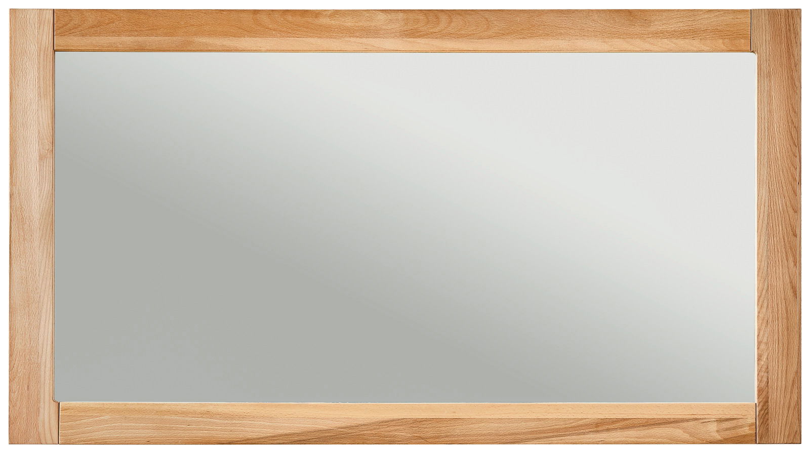 Rechteckiger Spiegel mit Holzrahmen, Frontalansicht