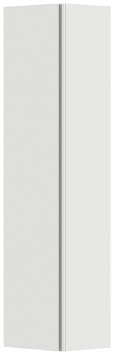 Weißer Hänge-Garderobenschrank mit einer Tür, frontale Ansicht