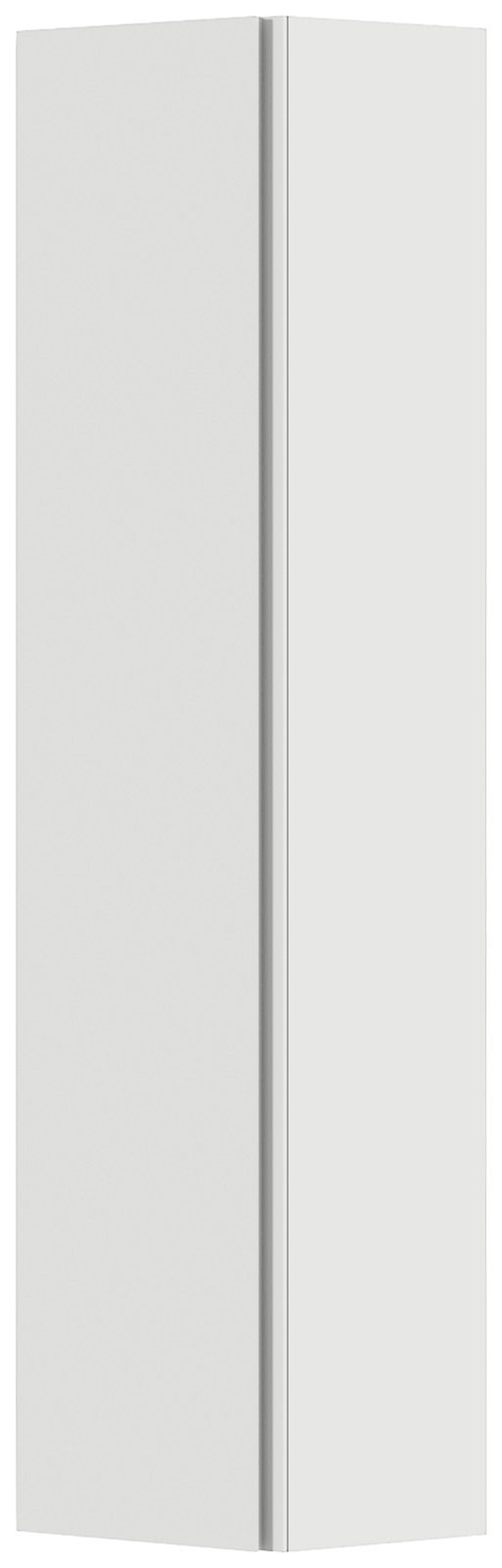 Moderano Hänge-Garderobenschrank LECCO Weißer Hänge-Garderobenschrank mit einer Tür, frontale Ansicht