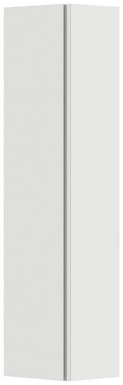 Weißer Hänge-Garderobenschrank mit einer Tür, frontale Ansicht
